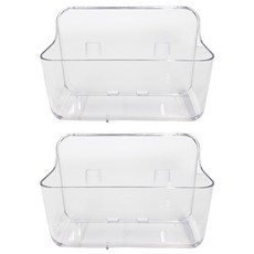 UdiLife 優的生活大師 可瀝水小款置物架 可壁掛 輕盈安裝, 透明, 2個