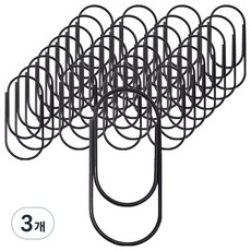 탑피아 간편한 빅 클립 블랙 5cm, 3개, 50개입