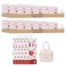 YEONDOOFARM NFC 100% 好農蘋果汁 附保溫/冷便當手提袋 顏色隨機, 20包, 100ml