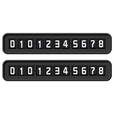 Secret 防滑停車號碼牌, 黑色, 2個