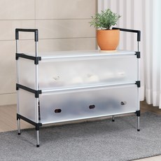 조은리빙 현관을 부탁해 조립식 신발장 정리대 3단, 블랙, 1개