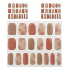 잇템샵 젤릿 볼륨업 셀프 네일 아트 디자인 젤네일 스티커, 3개, 브라운마블(G_019)