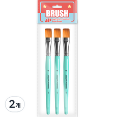 Awesome Painting 多用途設計畫筆 平刷 扁刷 套刷 FLAT 3入, 6號, 2個