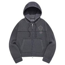 키르시 여성용 피그먼트 워싱 후드 집업