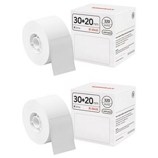 님봇 라벨프린터 B21 B1 전용 님봇 라벨지 화이트 30 x 20 mm, 320칸, 2개