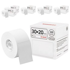 님봇 라벨프린터 전용 B시리즈 라벨지 30 x 20 mm, 320칸, 6개