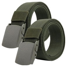 와이홉 캐주얼 작업복 아웃도어 벨트, 카키, 2개