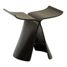 KUIBAO 快豹生活 Betterfly 創意蝴蝶矮凳, 黑色, 1個