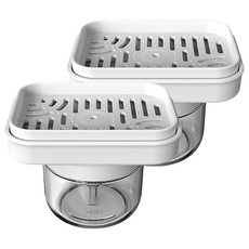 Reddot 紅點生活 升級款好清洗按壓式皂液盒 13.3 x 9.3 x 10cm 象牙白 2個