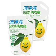 清淨海 環保洗衣精 補充包, 1.5kg, 2包