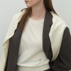 아틀리에나인 여성용 에센셜 컷아웃 니트 T-6912