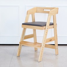 디홀릭 피노키오 원목 유아 식탁의자, 그레이