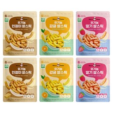 맛있는풍경 유기농 쌀스틱 3종 세트, 딸기맛, 감귤맛, 인절미맛, 30g, 2세트