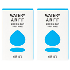 바른생각 워터리 에어핏 콘돔, 12개입, 2개