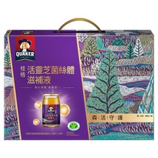 QUAKER 桂格 活靈芝菌絲體滋補液禮盒, 8瓶, 60ml, 1盒
