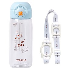 위즐 트라이탄 원터치 물병, 스카이블루, 1개, 480ml