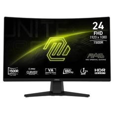 msi 微星 MAG 23.6吋 電競 曲面 顯示器 16:9 VA Panel 1500R 黑色 MAG 242C FHD 180Hz 1ms HDR 3年保固 原廠保固
