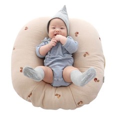 EmonG 刺繡絎縫防溢吐奶枕 S號, 米色