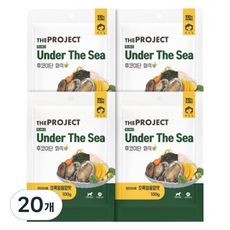 펫러닝 강아지 더프로젝트 PLAN2 언더더씨 후코이단 자연화식, 초록잎홍합맛, 100g, 20개