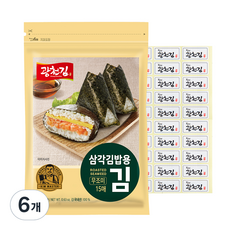 광천김 삼각김밥용 김 무조미 15매, 18g, 6개