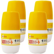 Derma 兒童滾珠防水防曬乳，SPF 50，兒童防曬乳, 50ml, 4瓶