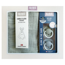 BIBS 安撫寶寶禮盒組, 0-18m, 1套, 灰綠色