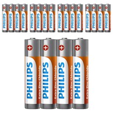 PHILIPS 飛利浦 碳鋅電池 4號, 4顆, 5組