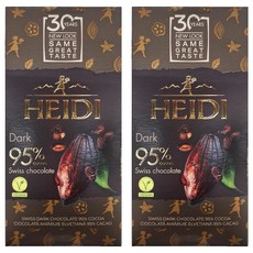 HEIDI 赫蒂 95%黑巧克力 濃郁香醇, 50g, 2盒