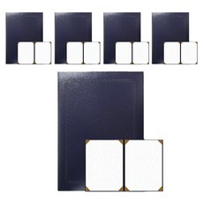WOOJIN Fokrio26 獎狀夾, 5個, 海軍藍色