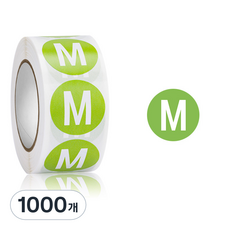 디블루 의류 사이즈 라벨스티커 M, 1000개