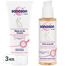 사노산 마마 맘투비 출산전 크림 200ml + 오일 100ml 세트, 3세트