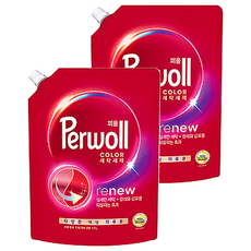 PERWOLL 洗衣精 一般用 彩色液體洗衣精補充包, 2包, 1.7L
