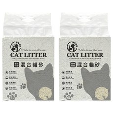 混合貓砂, 原味奶香, 食品級植物豆腐渣, 6L, 2kg, 2袋