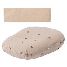 이몽 유아용 둥지 역류 방지 쿠션 커버분리형 Large + 좁쌀베게 세트, 베이지 + 새