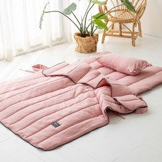 lolbaby 可攜式午睡棉被組, 粉色