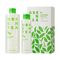 NATURE REPUBLIC 清潤綠茶水溫和化妝水特別套組, 1個
