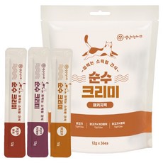 댕냥이라이프 고양이 순수 크리미 짜먹는 간식, 혼합맛(닭고기/가다랑어)+혼합맛((닭고기/참치)+닭고기, 432g, 1세트