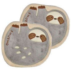 SHUEHO 樹可 小動物珊瑚絨擦手巾 小樹懶, 19x20cm, 2個