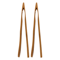 上龍 雅楓 原木茶葉夾 南洋實木堅硬耐用 流線造型實用 台灣製, 原木色, 2支