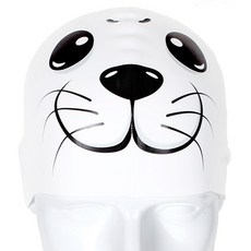 AQUS 矽膠泳帽 正面對稱半密封 AC32S99, 1個, 白色