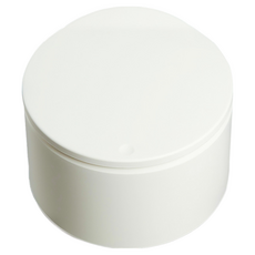 韓系極簡桌面按壓垃圾桶 直徑19cm x 高度13cm, 米白色