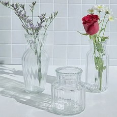 엔도브 유리 꽃병 미니 디퓨져 화병 3종 세트