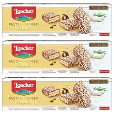 Loacker 萊佳哈斯 Grande Patisserie椰子夾心餅乾, 100g, 3盒