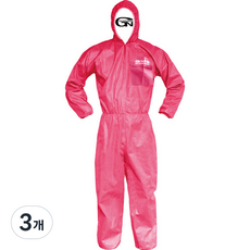 가드맨 PP 원피스 작업복, 핑크, 3개