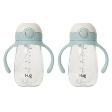 마더케이 허그 추 빨대컵, 300ml, 2개, 민트