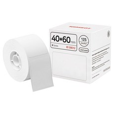 님봇 라벨프린터 B21 B1 전용 라벨지 화이트 40 x 60 mm, 125칸, 1개