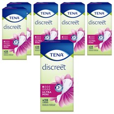 TENA 添寧 女士尿失禁護墊 超薄, 19.2cm, 28入, 6個