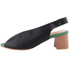 Dangolunni 女款魚口涼鞋 5cm, 黑色, 235mm