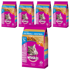 Whiskas 偉嘉 成貓化毛配方 1.1kg, 雞肉 + 鮪魚, 5袋