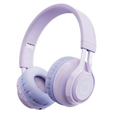 디알고 어린이안전 청력보호 키즈 유무선 블루투스 6.0 LED 헤드폰 DRGO-BH07C 퍼플 9시간 멀티단자